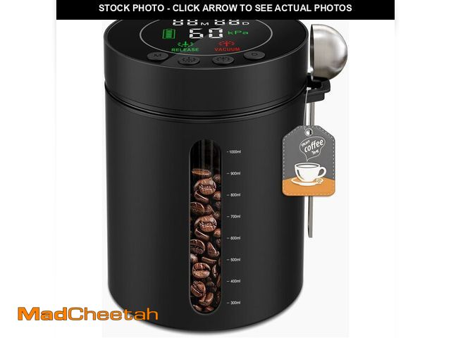 Lot 74-14423582 - Automatic Vacuum Coffee Canister, 1.3L Coffee Container with LED Display - USED