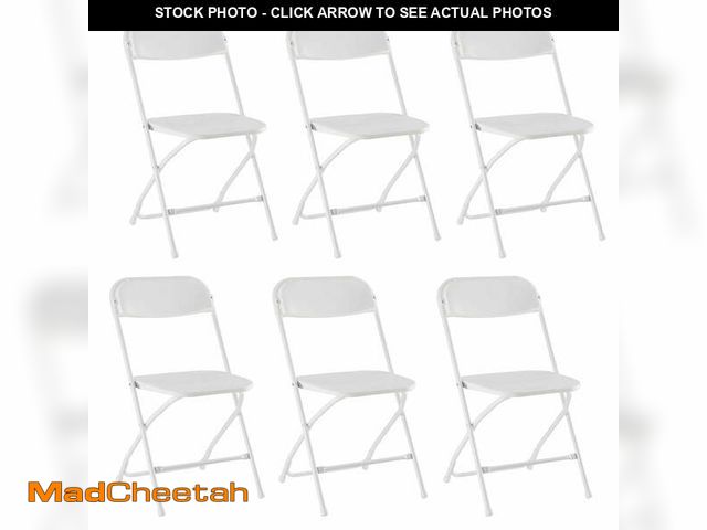 Lot 74-12780321 - CONCETTA Plastic Folding Chair Set of 6, 330LB Load Capacity Lightweight for Indoor/Outdoor, White -...