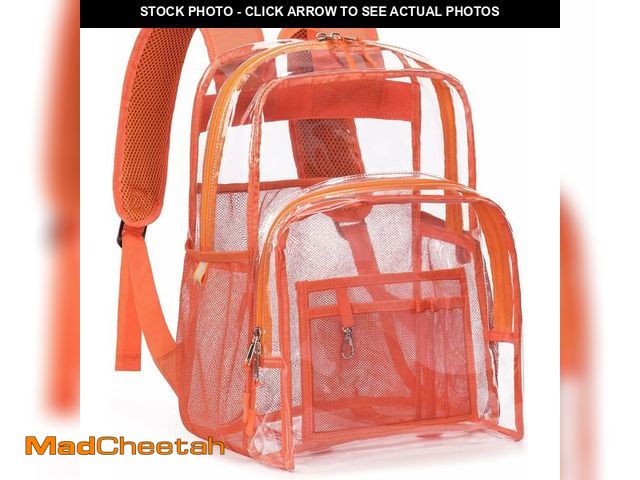 Lot 74-14290485 - Flowston Clear Backpack Heavy Duty, 17 Inch Large TPU Clear Bookbag for Boys Girls Adult, See Throug...