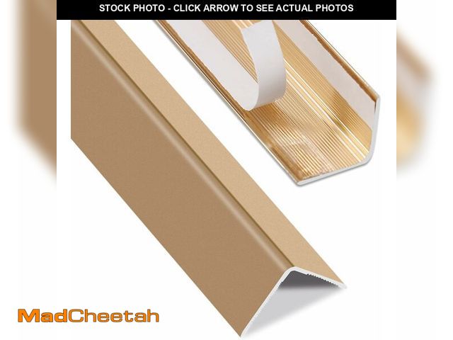 Lot 74-14348176 - QDYMXUN Aluminum Self Adhesive Wall Corner Guards, Peel and Stick L-Shaped Metal Protector Strips fo...