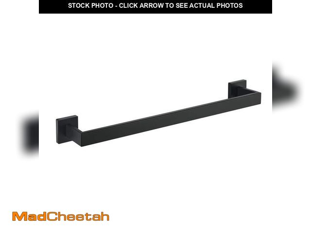 Lot 74-14356794 - ATKING Bath 24 in. Wall Mounted Towel Bar Square Towel Rack Towel Holder in Matte Black - UNUSED