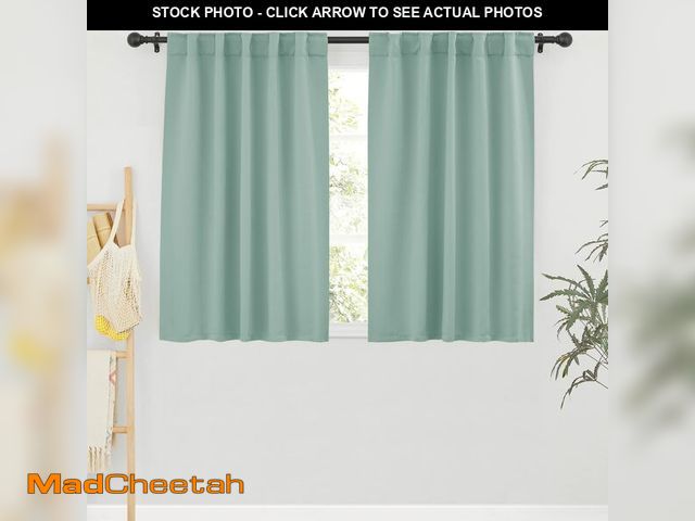 Lot 74-14064266 - RYB HOME Small Window Curtains Blackout, Privacy Thermal Insulating Drapes for Bedroom Bathroom Base...
