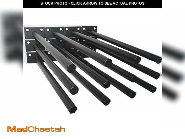 Lot 74-14143225 - 12 Pcs 10" Black Solid Steel Floating Shelf Bracket Blind Shelf Supports - Hidden Brackets for Float...