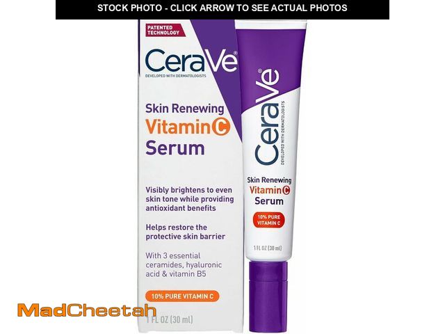 Lot 74-13713259 - CeraVe Vitamin C Serum with Hyaluronic Acid, Skin Brightening Serum for Face with 10% Pure Vitamin C...