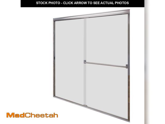Lot 74-12124459 - Basco Classic Sliding Shower Door, Fits 40-44 inch opening, Clear Glass, Oil Rubbed Bronze Finish - ...