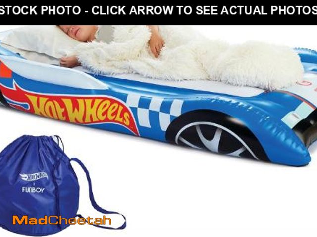 Lot 74-12137005 - Hot Wheels &amp; FUNBOY Kids Sleepover Bed &amp; Air Mattress. Perfect for Sleepovers. Includes Carr...