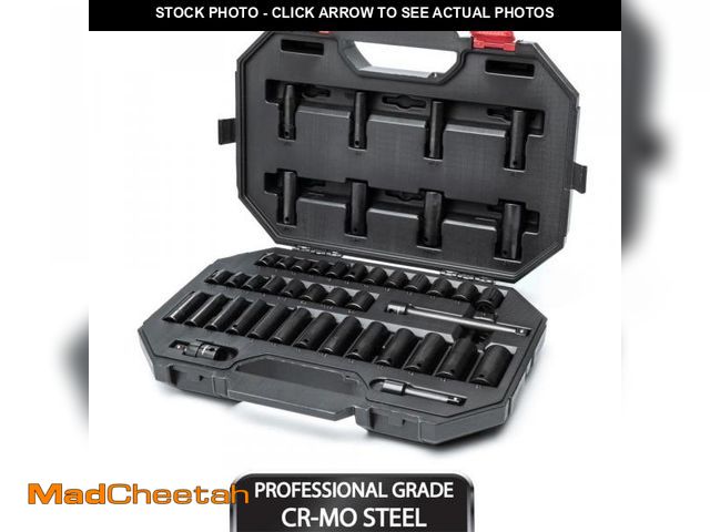 Lot 74-12463730 - Husky 3/8 in. Drive SAE/Metric 6-Point Impact Socket Set (42-Piece) - UNUSED