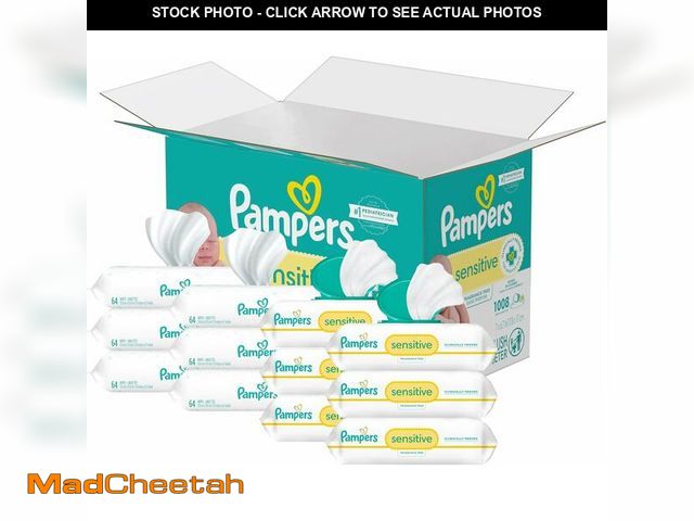 Lot 74-12828066 - Sensitive Baby Wipes, Water Based, Hypoallergenic and Unscented, 8 Flip-Top Packs, 4 Refill Packs (1...