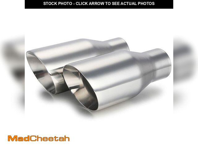 Lot 74-14382363 - LCGP 2.5" inlet Universal Diesel Exhaust Tip 4" Outlet 09" Long Tail Tip, Polished &amp; Double Wall...