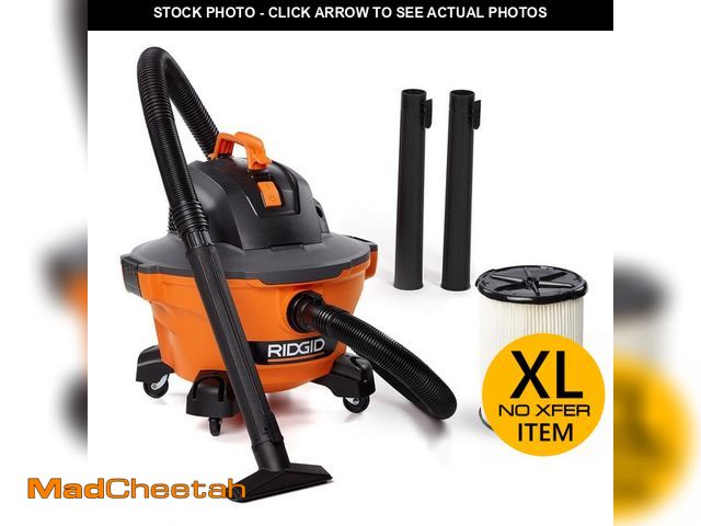 Lot 74-12534444 - *SEE DETAILS* RIDGID 6 Gal. 3.5 Peak HP NXT Shop Vacuum Wet Dry Vac with General Debris Filter, Lock...