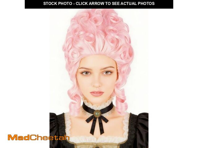 Lot 74-13951729 - LeMarnia Colonial Wigs for Women Pink Victorian Court Vintage Wig Baroque Fluffy Beehive Wigs Hallow...