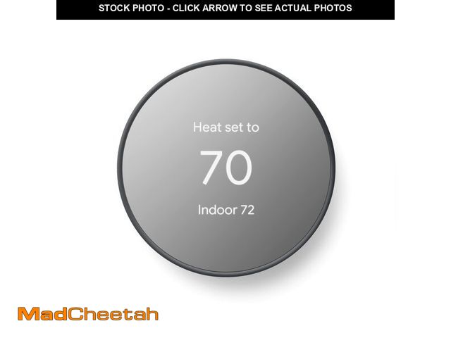 Lot 74-14591173 - Google Nest Thermostat - Smart Thermostat for Home - Programmable Wifi Thermostat - Charcoal - UNUSE...