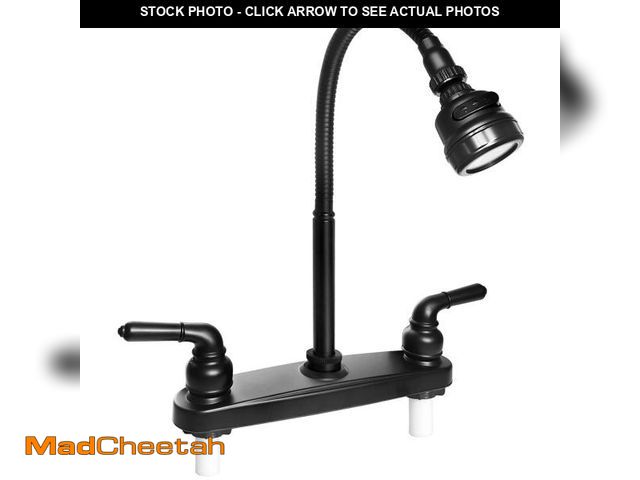 Lot 74-12220346 - RV Kitchen Faucet,Camper RV Kitchen Sink Faucet Replacement with 2 Handles Flexible Spout 360 Swivel...