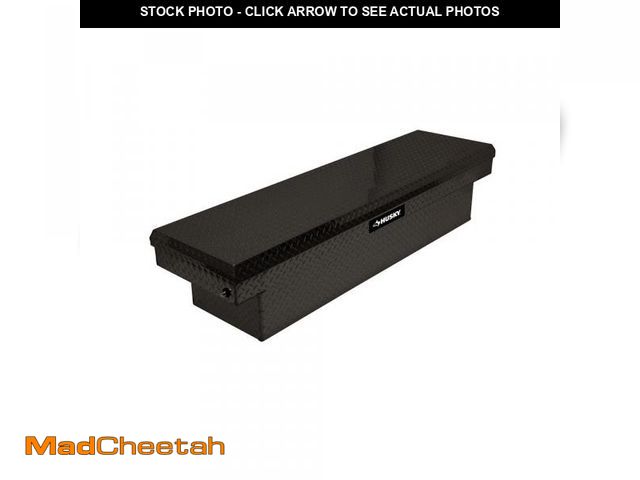 Lot 74-12356313 - 71.36 in. Matte Black Aluminum Full Size Crossbed Truck Tool Box - UNUSED