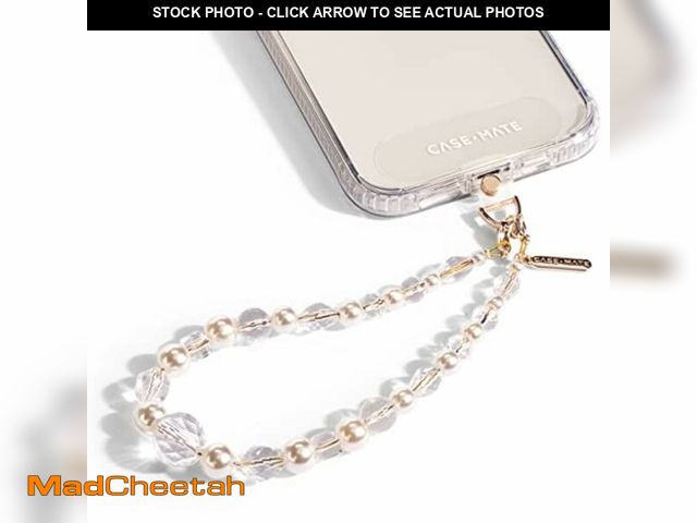 Lot 74-14207203 - Case-Mate Phone Charm with Beaded Pearls and Crystals - Detachable Anti Theft Strap - Hands-Free iPh...