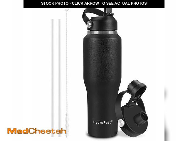 Lot 74-14143723 - 32oz Water Bottle Insulated with Straw,Leak Proof Water BottlesÃ¯Â¼ÅMens Water Bottle Stainless Ste...
