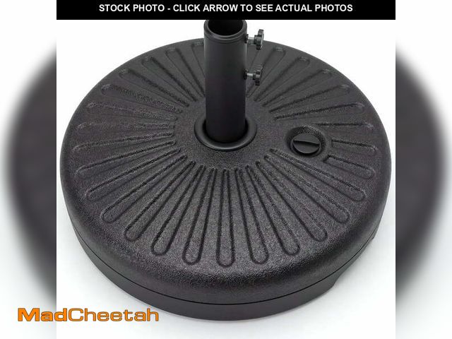 Lot 74-14609212 - Napwant Fillable Patio Umbrella Base, Water and Sand Weighted Stand for Market Umbrellas, 81lbs, Com...
