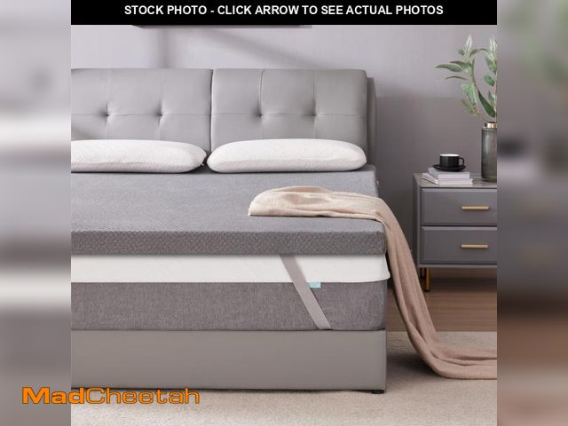 Lot 74-12519849 - SINWEEK 3 Inch Gel Memory Foam Mattress Topper Full Size, Pad for Back Pain, Bed Topper with Removab...