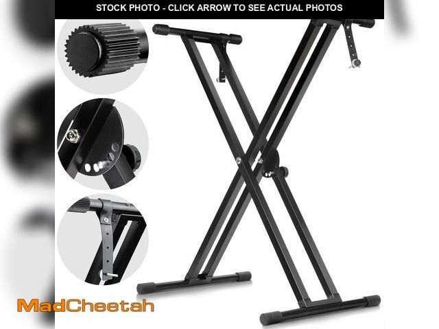 Lot 74-13835583 - CAHAYA Adjustable Keyboard Stand 38.5in Double Braced X Style Digital Piano Stand with Locking Strap...