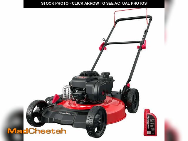 Lot 74-12679002 - PowerSmart 2-in-1 Gas Push Lawn Mower 21-inch 125cc Engine, 6-Position Height Adjustment - USED