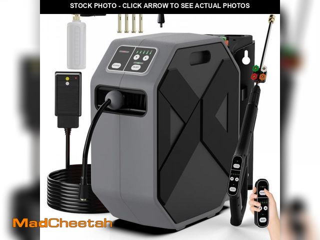 Lot 74-12160504 - Wall Mounted Pressure Washer - 5000 PSI, 3.6 GPM Electric Power Washer with 100FT Retractable Hose, ...