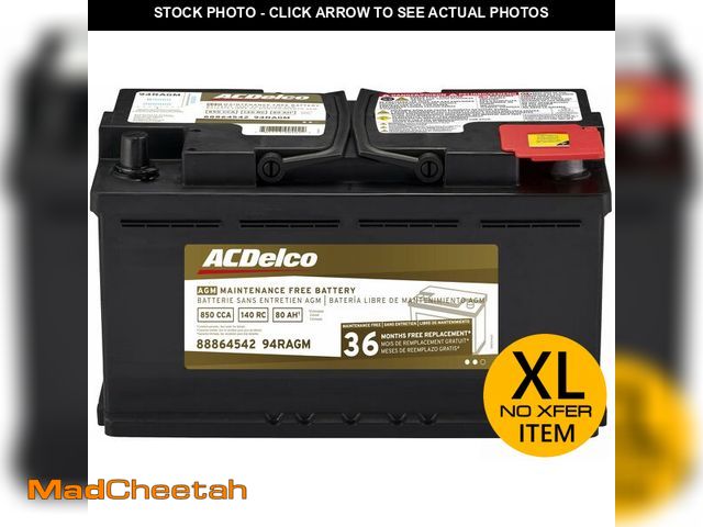 Lot 74-12693255 - ACDelco Gold 94RAGM (88864542)  AGM BCI Group 94R Battery - UNUSED
