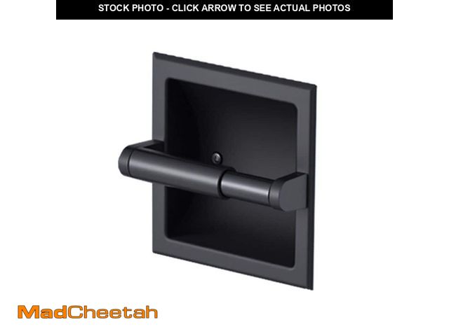 Lot 74-14589161 - FORIOUS Bathroom Recessed Toilet Paper Holder Wall Mount Rear Mounting Bracket Included Black in Bat...