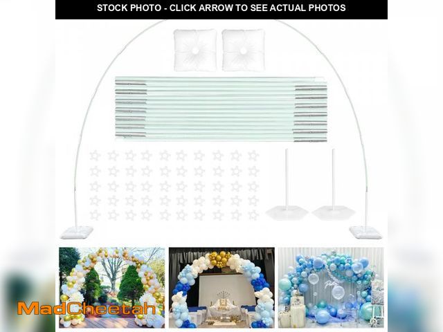Lot 74-12052608 - TEKXYZ Balloon Arch Stand Kit, 10FT Wide &amp; 7.5FT High Adjustable Balloon Arch Frame, Ideal For P...