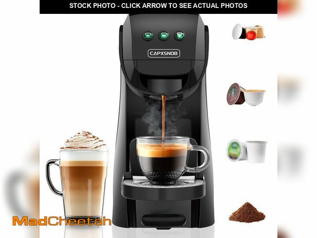 Lot 74-12608970 - Warriors1 Single Serve Coffee Maker for Keurig K Cup, Espresso Machine for Nespresso Original, Dolce...