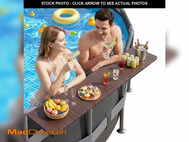 Lot 74-14273525 - Uniflasy Above Ground Pool Accessories Pool Bar for Above Ground Pool Bar Table 47.2" 110LBS Heavy D...