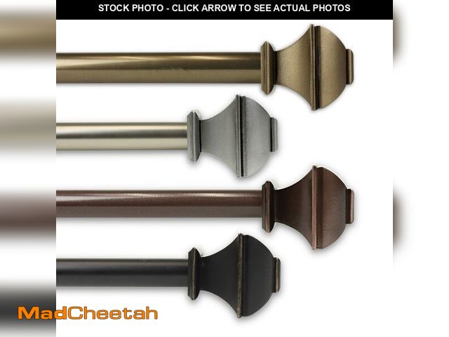 Lot 74-12898234 - Rod Desyne Marianne 13/16" Single Curtain Rod, 66-120 inch, Antique Brass - UNUSED