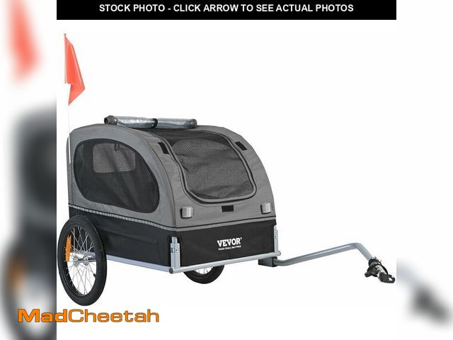 Lot 74-14305263 - VEVOR Dog Bike Trailer, Supports up to 88 lbs, Pet Cart Bicycle Carrier, Easy Folding Frame with Qui...