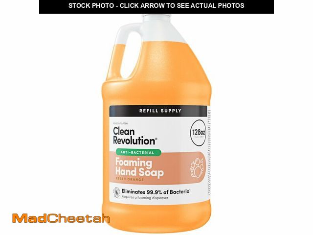 Lot 74-14058043 - Clean Revolution Antibacterial Foaming Hand Soap Refill, 128 Fl Oz - Made in USA - UNUSED