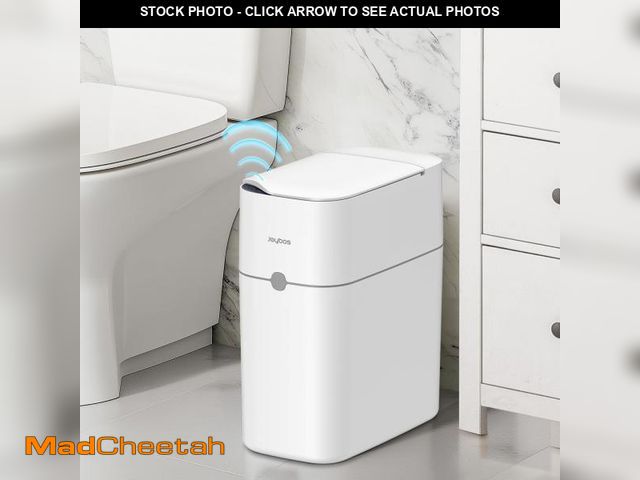 Lot 74-12124942 - MOPALL Automatic Motion Sensor Bathroom Trash Can with Lid, 3 Gallon Smart Garbage Can, Touchless Tr...
