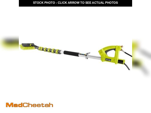 Lot 74-14193231 - RYOBI 18 ft. Telescoping Extension Pole with Brush for Most Gas Electric and Cordless Pressure Washe...