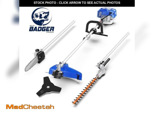 Lot 74-13038120 - WILD BADGER POWER 26 cc 2-Stroke Gas String Trimmer Full Crank 4-in-1 Multi-Function with Pole Saw A...