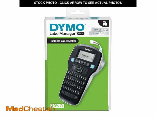 Lot 74-12862524 - DYMO LabelManager 160e Portable Label Maker, Includes Silver Glitter D1 Label Tape, 1 Count - UNUSED