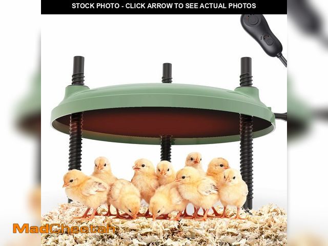 Lot 74-14057633 - Brooder Plate for Chicks,12inch Metal Heating Plate,Perfectly Adjustable Height &amp; Angle, 35W Chi...