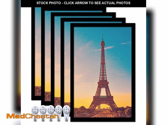 Lot 74-14209788 - icariery 11x17 Picture Frame Set of 5, Black Photo Frames High Transparent Wall Gallery Desktop Hori...