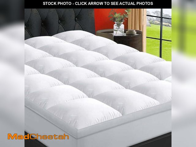 Lot 74-14287055 - EMONIA 100% 400TC Queen Size Mattress Topper for Back Pain Relief, Extra Thick Cooling Mattress Pad,...