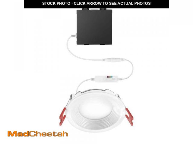 Lot 74-12491748 - Commercial Electric Premium Series 3 in. LED, 2-Level Lumen Select, Baffle Canless Recessed Light, A...