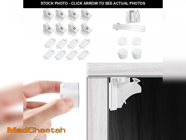 Lot 74-12314897 - Vmaisi Adhesive Magnetic Cabinet Locks for Babies (8 Locks and 2 Keys) - USED