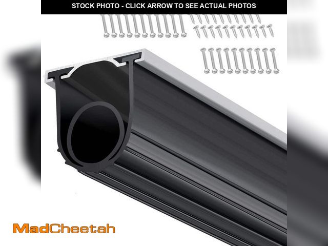 Lot 74-14411378 - SKYSHALO Door Seals Bottom Rubber, Pre-drilled Aluminum Track Retainer Kit, 5/16 in. T-ends and 1.14...