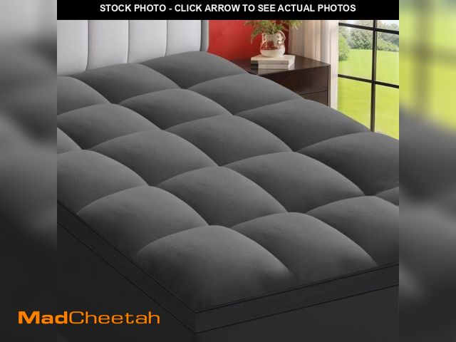 Lot 74-12157923 - EMONIA 100% 400TC Mattress Topper Queen for Back Pain, Extra Thick Cooling Mattress Pad, Mattress Pr...