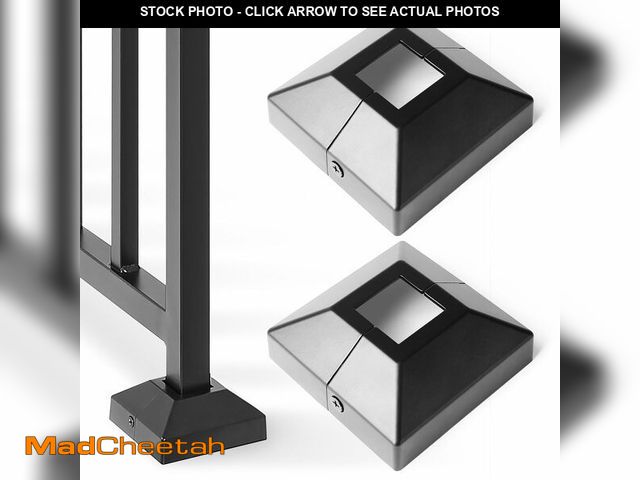 Lot 74-14264302 - AJOVW 2Pcs 1.25" (1.25" Post/3.5" Base) Aluminum Post Base Cover, Suitable for Iron Stair railings, ...