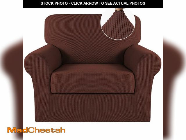 Lot 74-12706767 - Turquoize 2 Piece Chair Covers Armchair Covers for Living Room Stretch Armchair Slipcovers Soft Chai...
