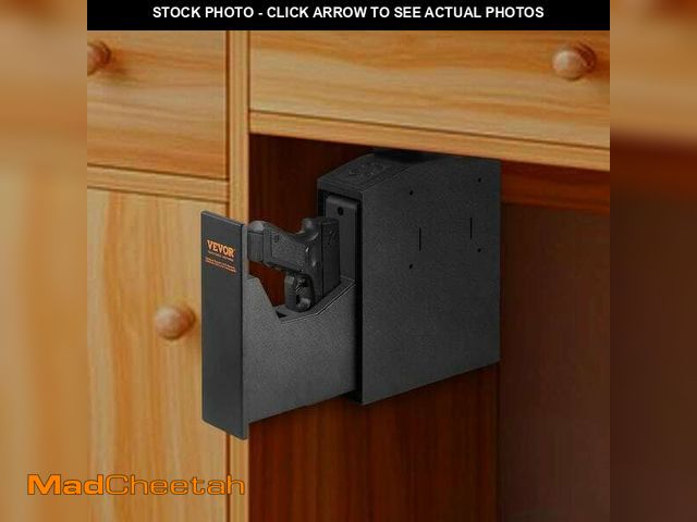 Lot 74-14320672 - SKYSHALO Mounted Gun Safe for Pistols, 12.59 in. Black backpack, Handgun Safe, Biometric Gun Safe wi...