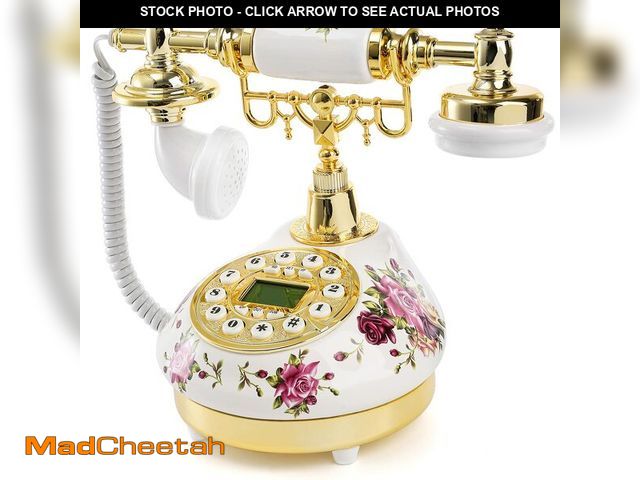 Lot 74-14424590 - Cedilis Retro Vintage Landline Phone, Antique Ceramic Telephone with LCD, Old Fashioned Telephones w...
