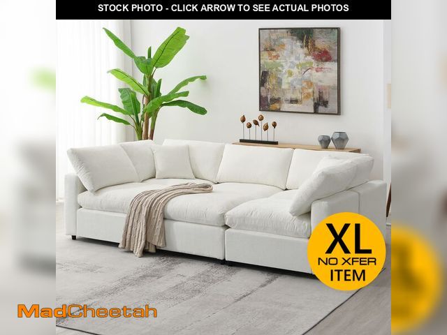 Lot 74-12568719 - *SEE DETAILS* Oversized U-Shaped Modular Sectional Sofa Full Foam Cushions Deep Seat Reversible Chai...