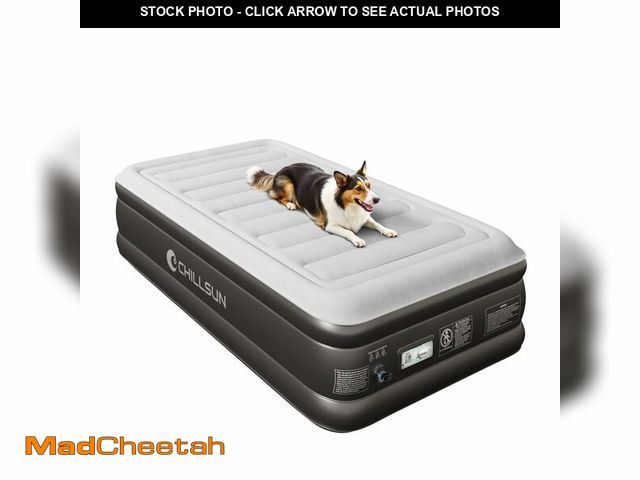 Lot 74-14265725 - CHILLSUN Twin Air Mattress with Built-in Pump, Blow Up Bed Home Camping - USED